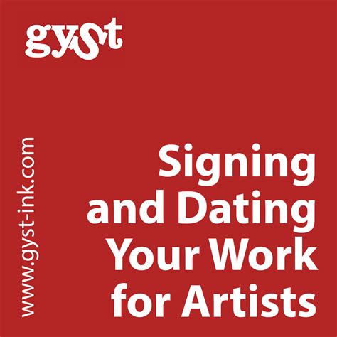signing and dating artwork